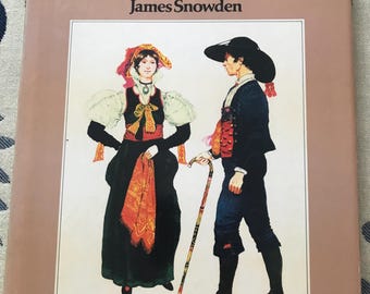 Rare 1979 The Folk Dress of Europe Vintage book by James Snowden Hardcovet