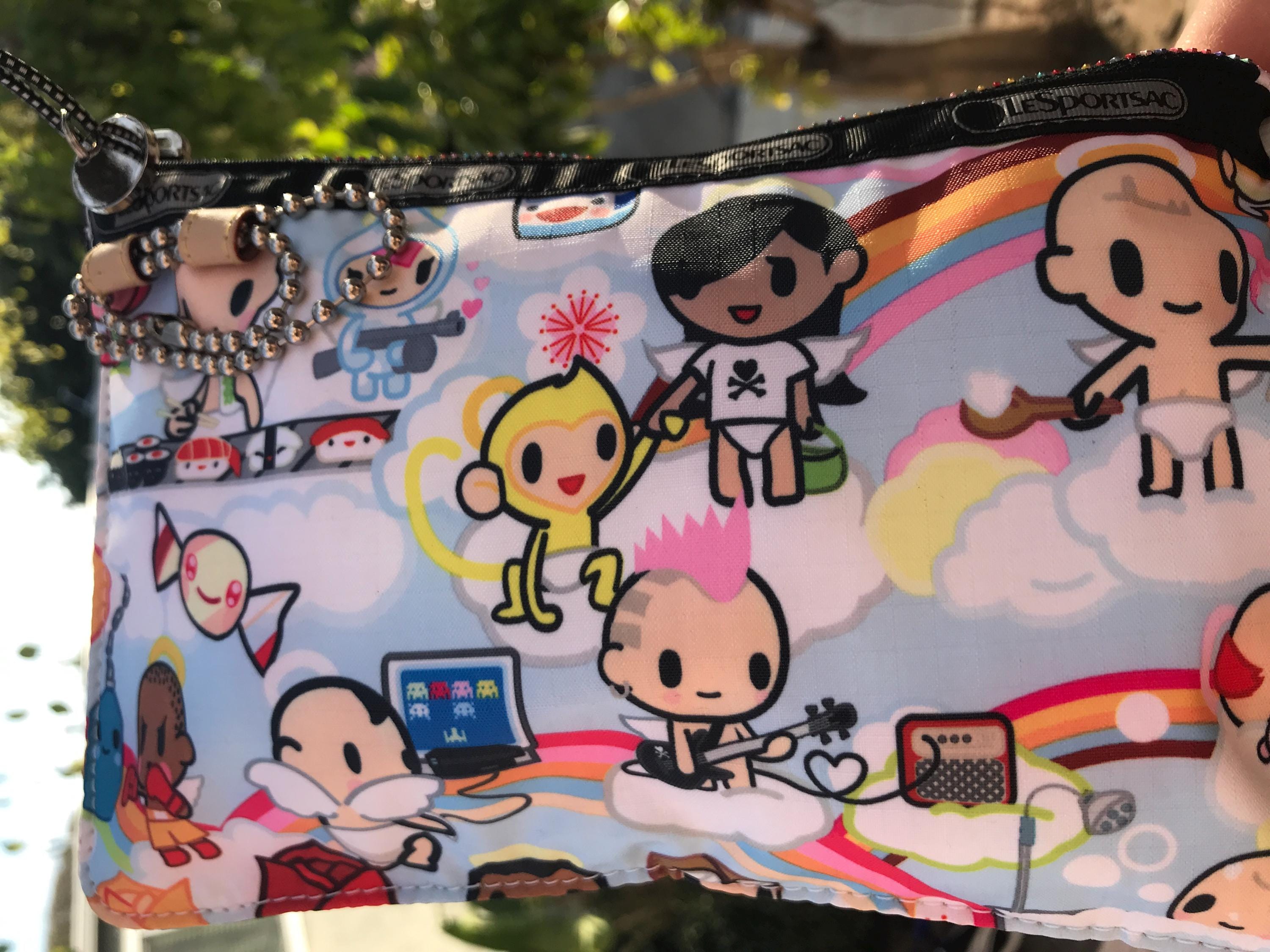 超美品★LeSportsac ボディバッグ ホワイト　斜め掛け　tokidoki Tokidoki X Lesportsac White and Black Tutti Crossbody Small
