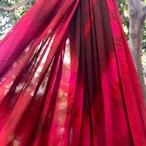 Hand Dyed Bohemian Silk Scarf Shawl Wrap XL Hot Pink Red