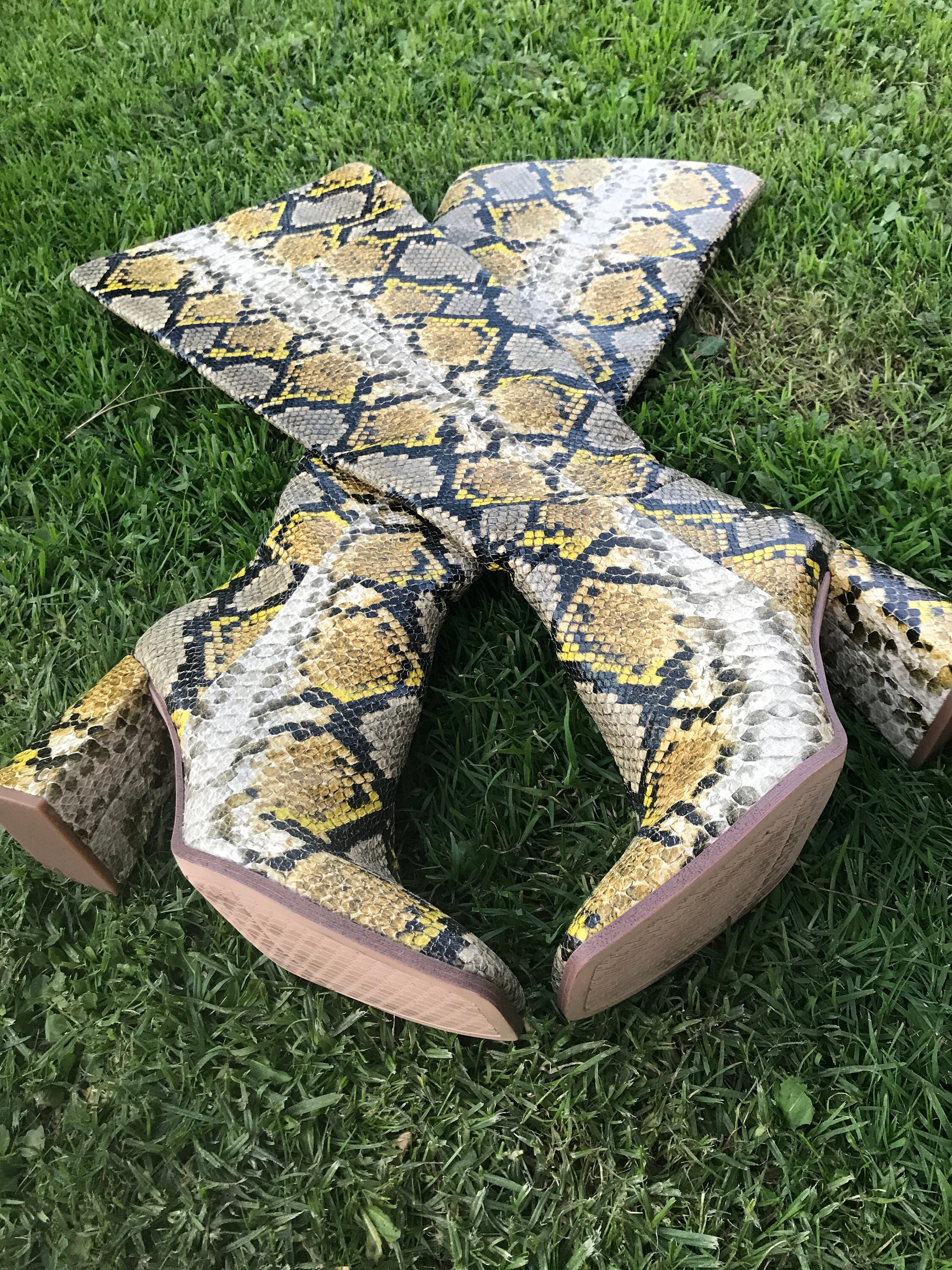 Vintage Python Boots - Etsy