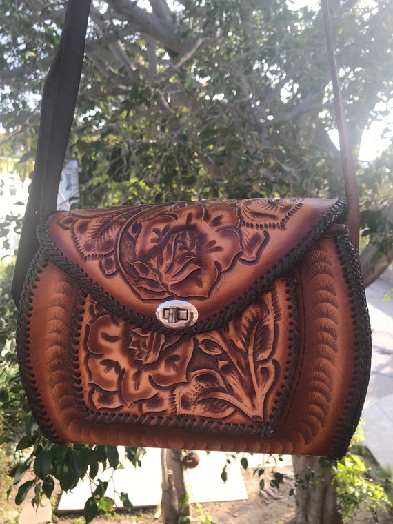 Vintage mexico leather hand Gem