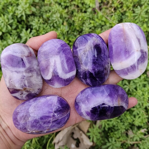 Natural Dream Amethyst Palm Stone,Home Decoration,Mineral Samples,Crystal Heal,Reiki Heal,Quartz Crystal Palm Stone,Crystal Gifts