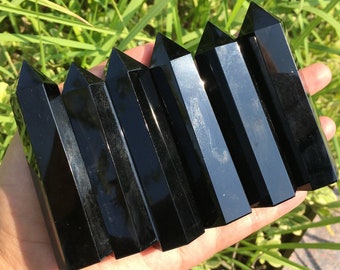 Natural Obsidian Obelisk,Quartz Wand Piont,Home Decoration,Obsidian Tower,Mineral Specimen,Reiki Healing,Crystal Heal,Crystal Gifts