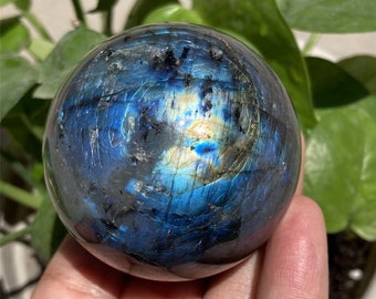 50MM+ Natural Labradorite Ball,Quartz Crystal Sphere,Home Decoration,Divination Ball,Crystal Ball,Mineral Specimens,Crystal Heal 1PC