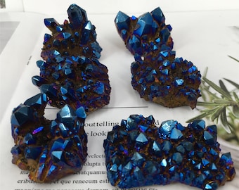 Details about   1PCS Natural Quartz Crystal Rainbow Titanium Cluster Mineral Specimen Healing