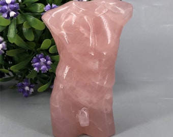 1pc Natural Rose Quartz Male Models,Quartz Crystal Man,Crystal Heal,Crystal Energy,Mineral Specimen,Crystal Sculpture,Quartz Palm Stone