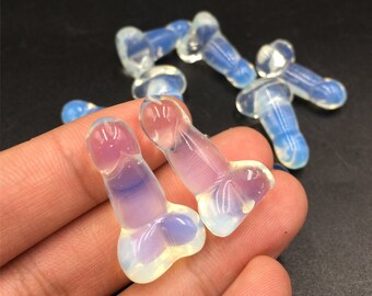 1" Opalite Quartz Crystal Penis,Carved Small Quartz Penis,Crystal Massager,Rock,Stone,Crystal Pendant,Mineral Specimen,Reiki Healing