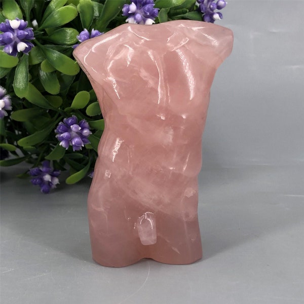 1pc Natural Rose Quartz Male Models,Quartz Crystal Man,Crystal Heal,Crystal Energy,Mineral Specimen,Crystal Sculpture,Quartz Palm Stone