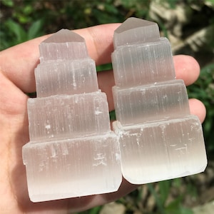 1PC 70G+ Natural Selenite Tower,Geometry,Quartz Crystal Totem,Gypsum,Crystal Wand,Energy Crystals,Crystal Chakras,Reiki Heal,Crystal Gifts