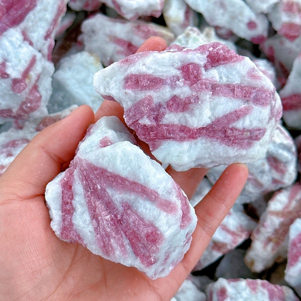 1-2pcs Natural Rough Red Tourmaline,Quartz Crystal Energy,Rough Rubellite,Rolling Stone,Degaussing Crystal,Mineral Specimens,Crystal Heal
