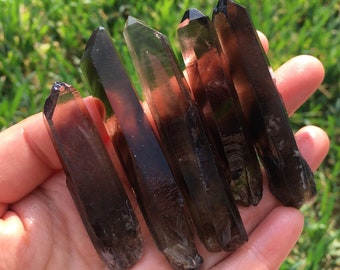 Natural Smoky Quartz Lot Bulk,Smoky Quartz Points,Formed Crystal Points ,Roug Smokey Citrine Quartz Points,Thin Quartz Loose Rough Gems