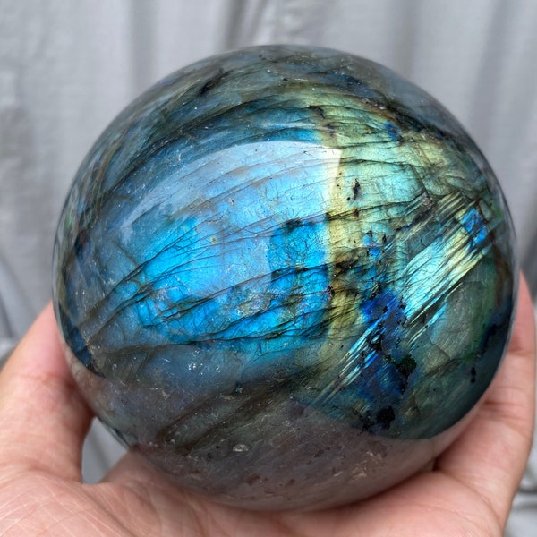 88mm+ Natural labradorite ball,Quartz crystal sphere,Home decoration,rock,stone,gem,mineral specimens,Spectrolite,Reiki Healing 1PC