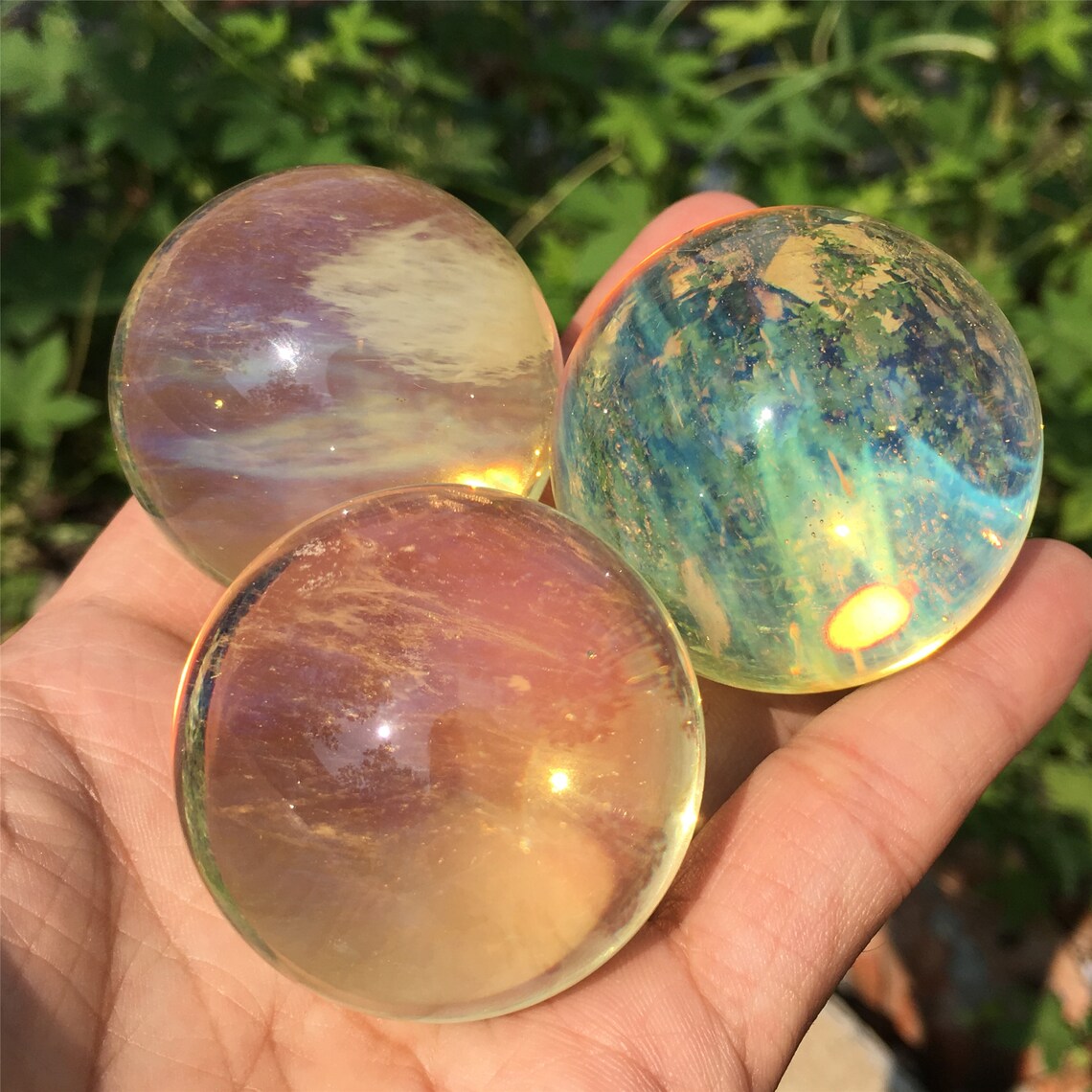 3pc 50mm mélange boule de pierre fondante sphère en cristal Etsy