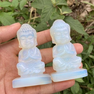 2.7 Opalite Buddha,Quartz Buddha,Mini Buddha,Crystal Heal,Crystal Buddha,Crystal Skull,Crystal jewelry,Crystal Sculpture,Crystal Gifts 1PC image 10