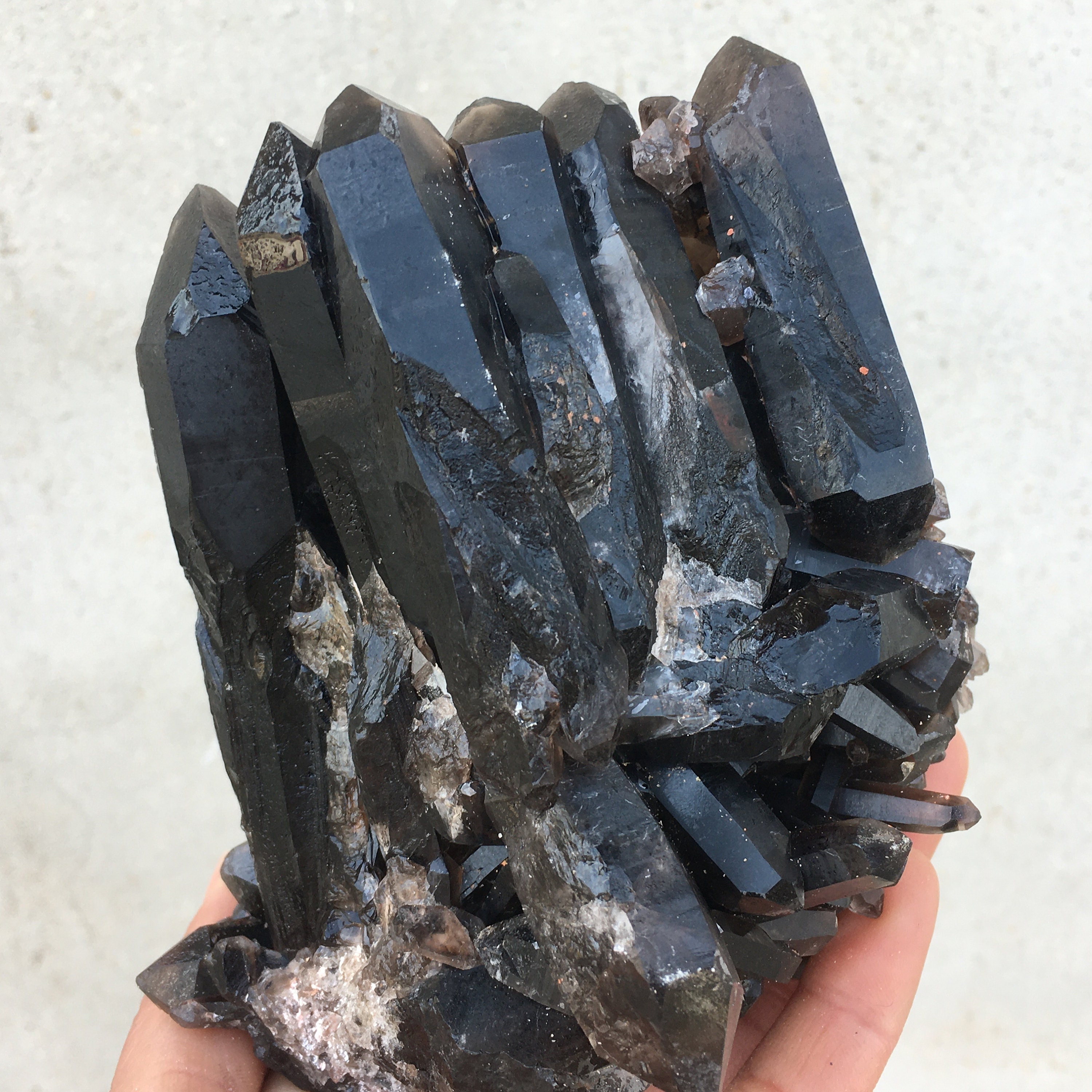 1.87LB Natural Black Quartz ClusterSmoky Quartz Crystal Etsy