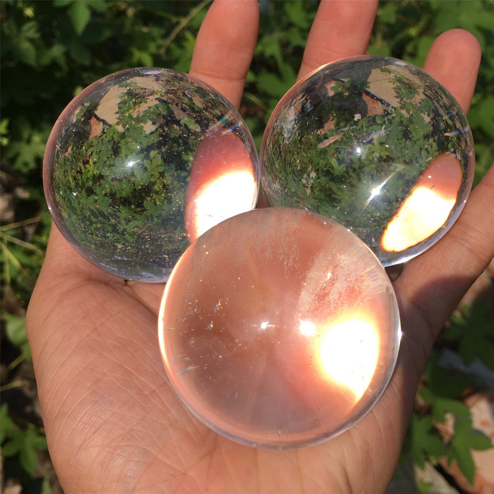 3pc 50mm mélange boule de pierre fondante sphère en cristal Etsy