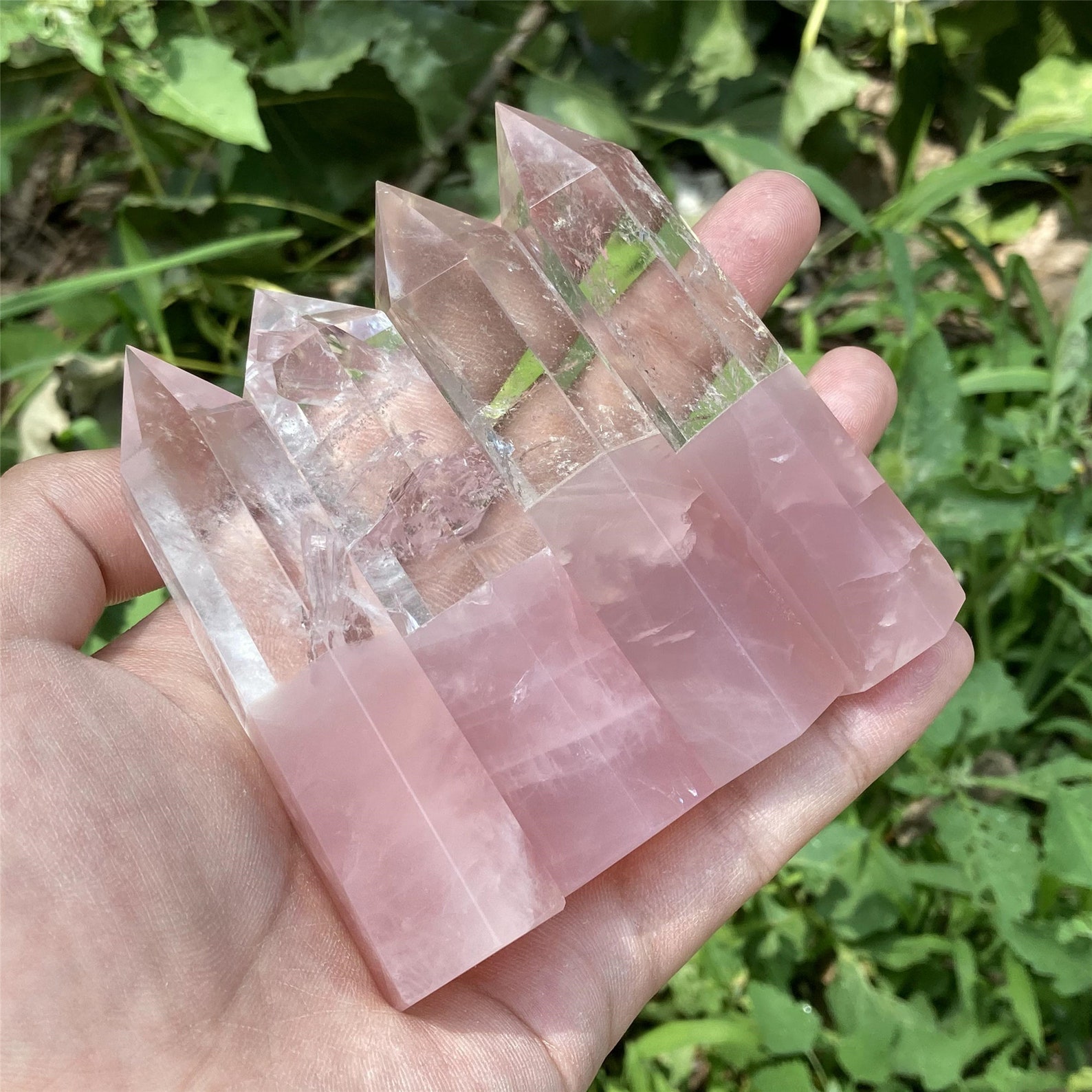 1PC 70g Natural Clear Quartz Rose Quartz Crystal | Etsy