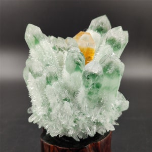 400G Green Ghost Crystal Cluster,Quartz Crystal Cluster,Crystal Point,VUG,Mineral Specimen,Crystal Heal,Energy Crystal,crystal chakra image 10