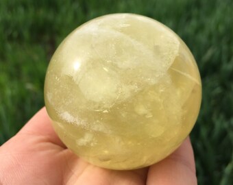 50mm Natural Citrine Sphere,Quartz Crystal Ball,Mineral Specimen,Rock,Reiki Healing,Crystal Gifts,Divination Ball,Prophecy Ball