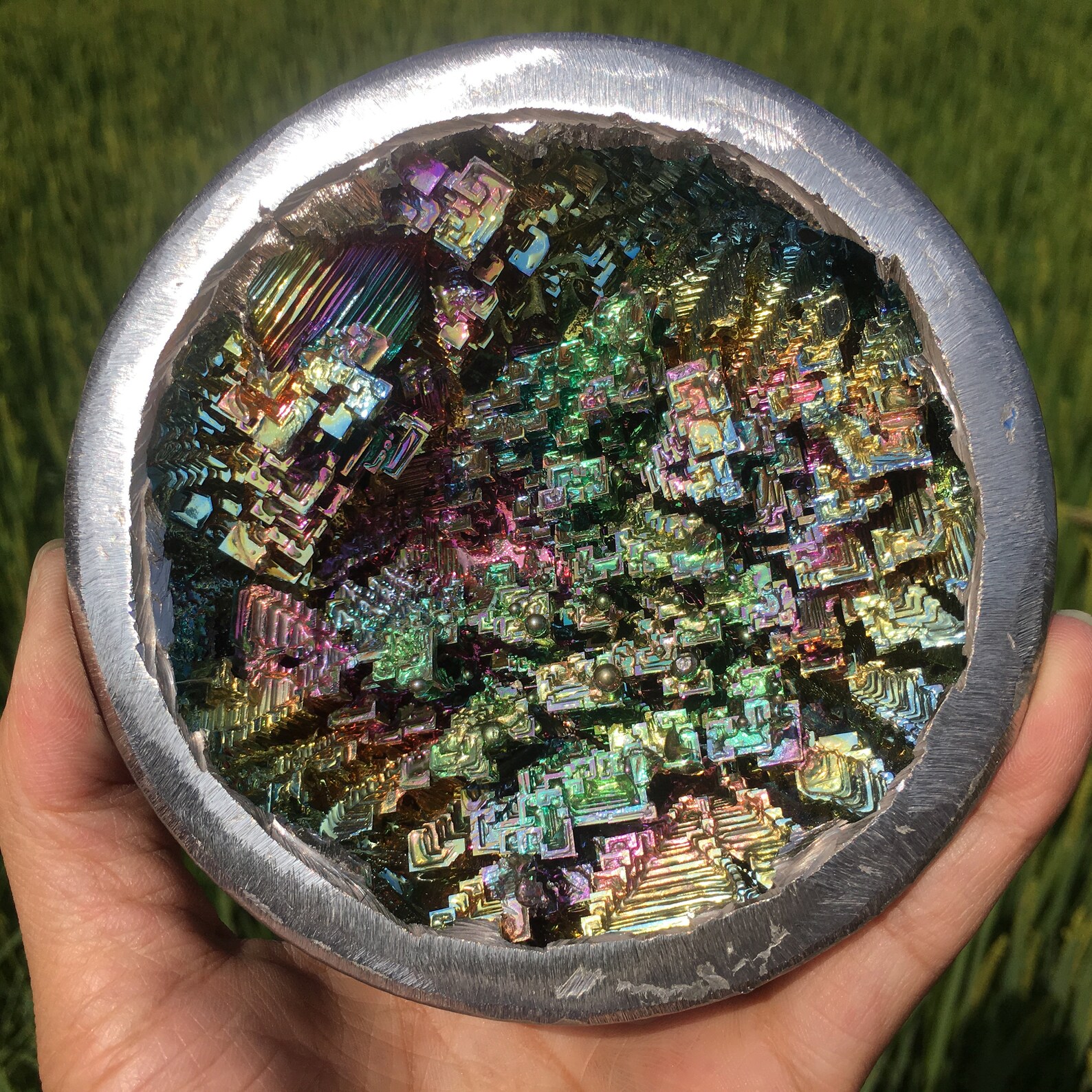 Natural Bismuth Ore Bowlquartz Crystal Bowlcrystal Etsy