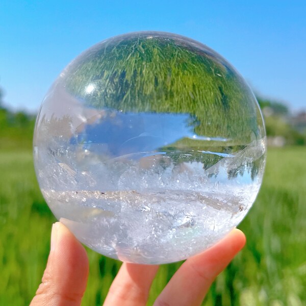 97mm Natural Clear Quartz Ball,Clear Quartz Sphere,Home Decoration,Divination Ball,Mineral Specimens,Reiki Healing,Crystal Ball