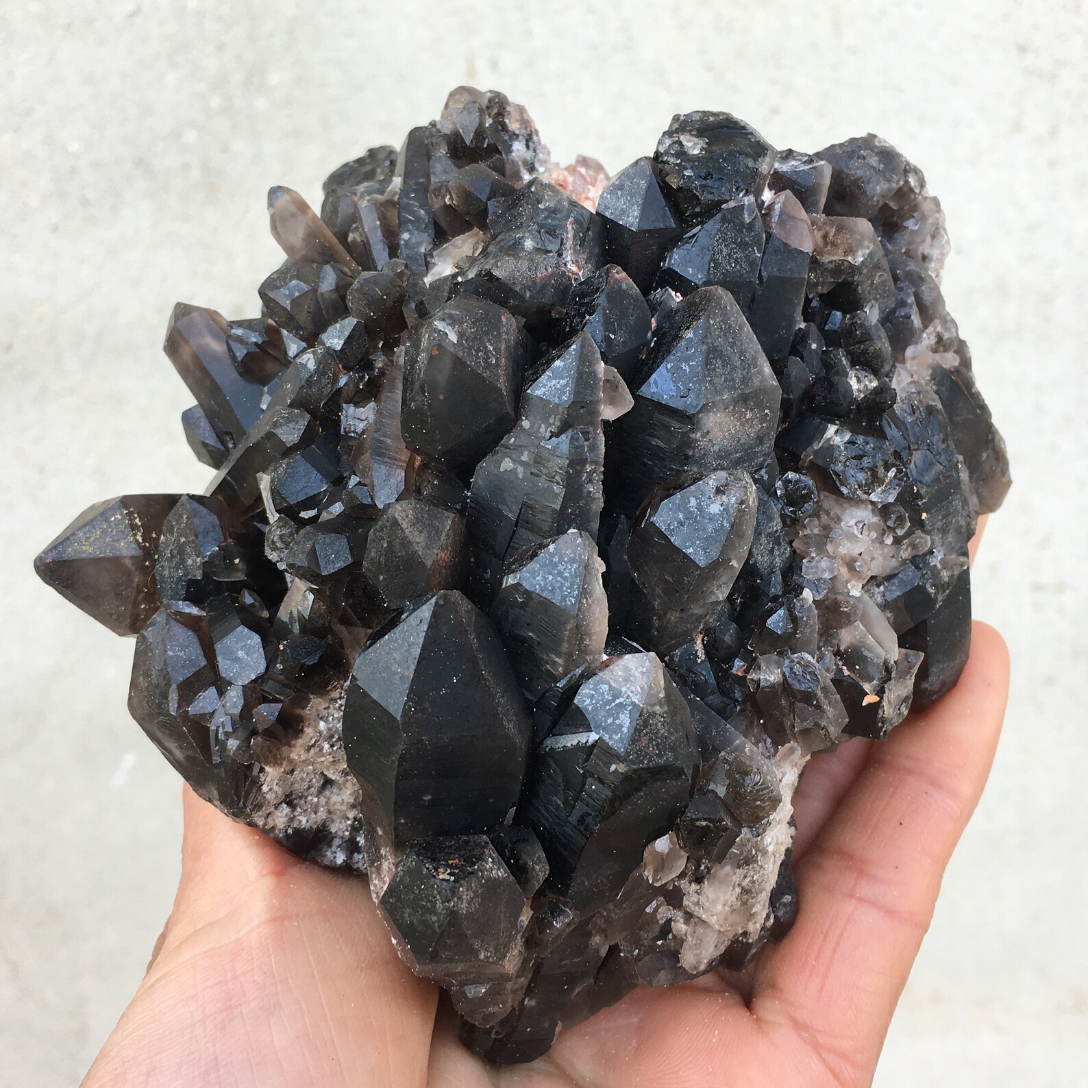 1.87LB Natural Black Quartz ClusterSmoky Quartz Crystal Etsy