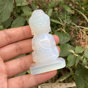 2.7 Opalite Buddha,Quartz Buddha,Mini Buddha,Crystal Heal,Crystal Buddha,Crystal Skull,Crystal jewelry,Crystal Sculpture,Crystal Gifts 1PC image 6