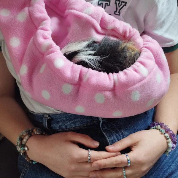 Bonding Scarf, Small Pet Sling Carry Bag, Guinea Pig Sling, Rat Carry Pouch, Ferret, Hedgehog, Sugar Gilder, Kitten, Small Pet Bonding Pouch