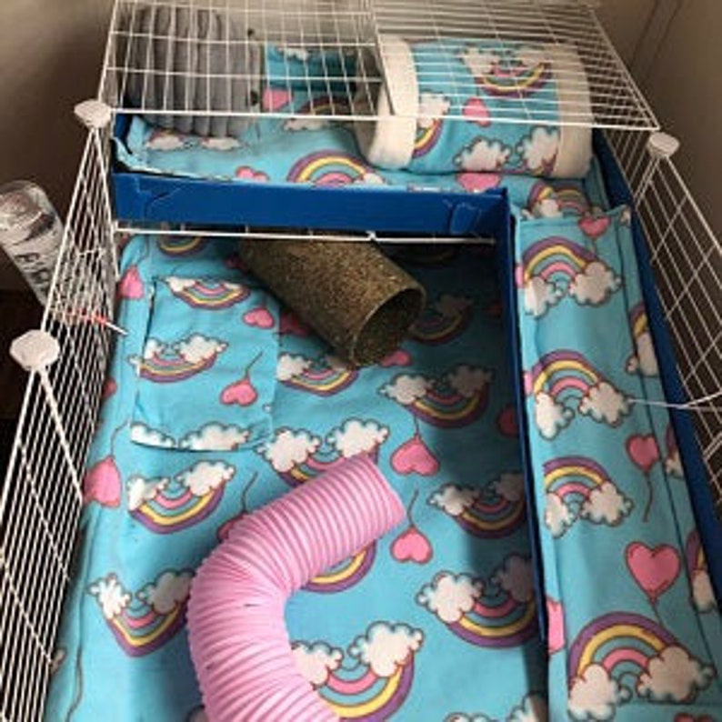 C and C Cage Liners Guinea Pig Waterproof Cage Liners Fleece Etsy UK