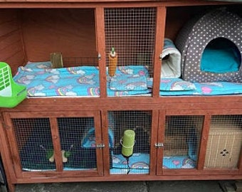 Fleece Cage Liners for Pets At Home Bluebell Hideaway, Ferplast Cages, Guinea Pig and Rabbit Fleece Cage Liners, Handmade UK