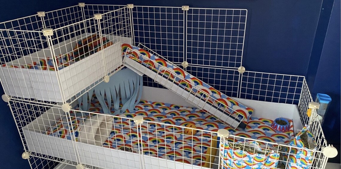 C and C Cage Liners Guinea pig Waterproof Cage Liners Fleece Etsy