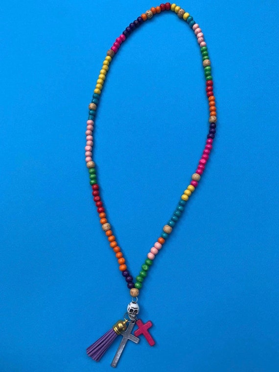 Mexican store rosary necklace