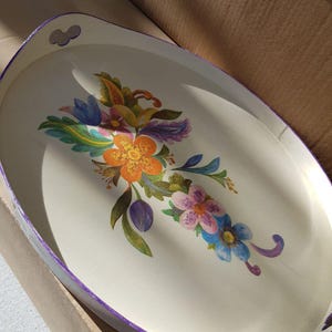 Handmade decorative kitchen tray, hand painted, crafts