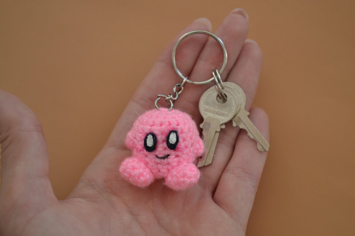 PATTERN Kirby plush Keychain crochet Pattern Kirby Key Caps Etsy
