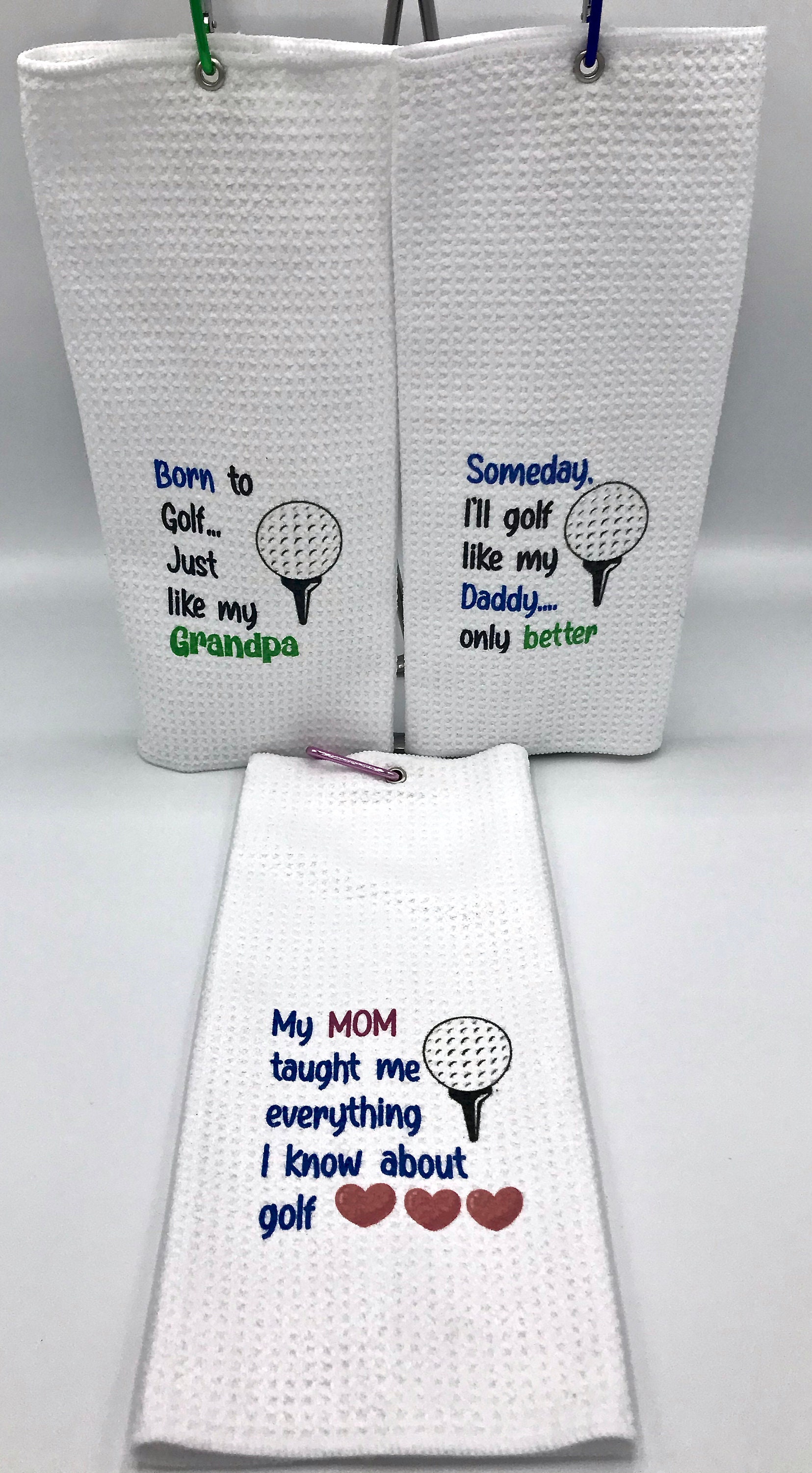 Personalized Hanging Junior Golf Towels for the Kids to Show Etsy