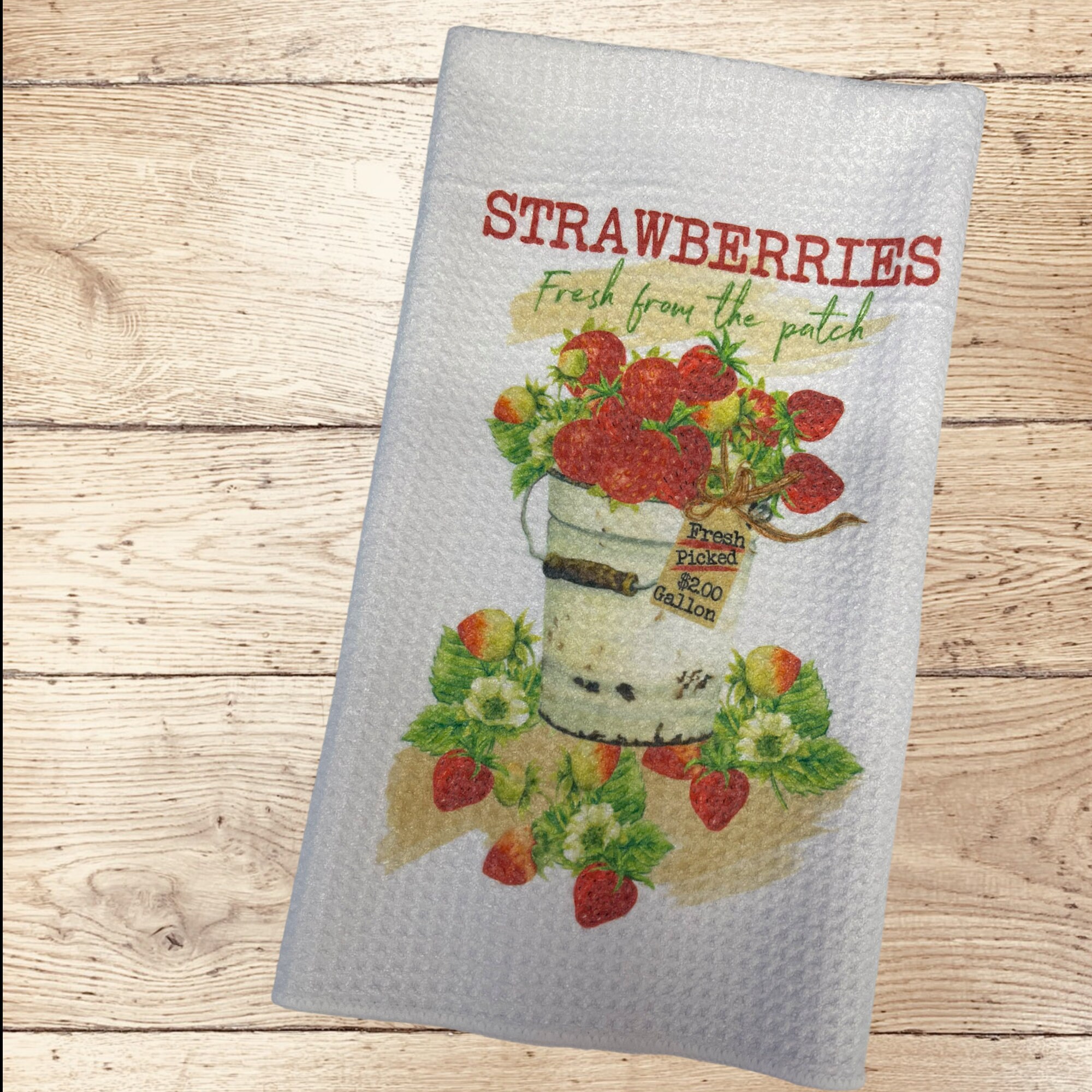 Strawberry / Strawberry Towels / Strawberry Decor / Strawberry Etsy