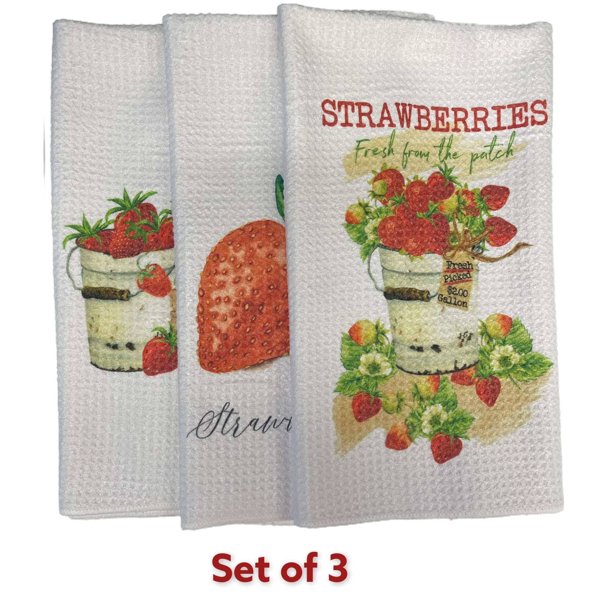 Strawberry / Strawberry Towels / Strawberry Decor / Strawberry Etsy
