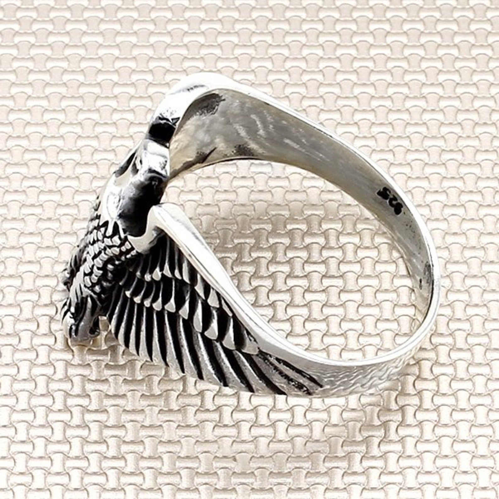 CALIBRATED EAGLE Men Ring Solid 925 Sterling Silver Mens Ring Etsy