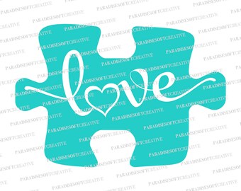 Autism Love Svg Etsy