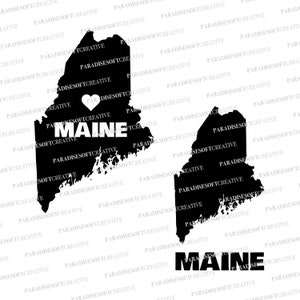 Maine SVG, Maine Shape State, Maine Silhouette, Maine State, Maine Cricut, USA State svg, state of Maine svg, Maine template