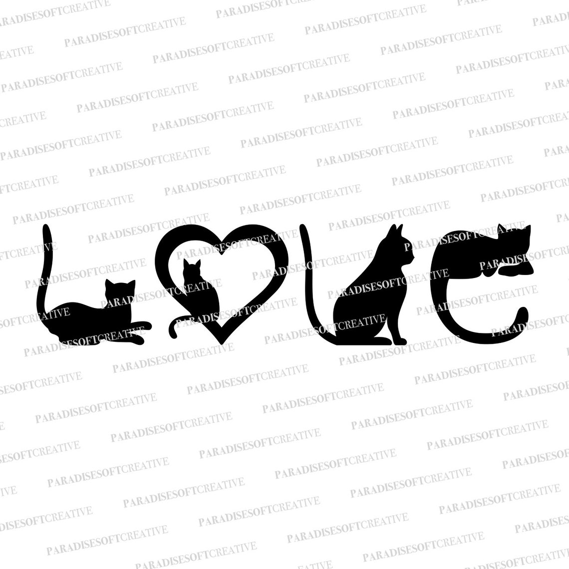Cat Love SVG Cats Love SVG Cat SVG I Love Cats Svg I Love Etsy Canada