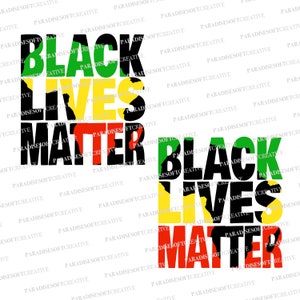 Puede incluir: Texto "Black Lives Matter" en letras negras con un patrón de camuflaje verde, amarillo y rojo. Las palabras están apiladas verticalmente.