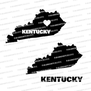 Kentucky SVG, Kentucky Shape State, Kentucky Silhouette, Kentucky State, Kentucky Cricut, USA State, state of Kentucky, Kentucky template