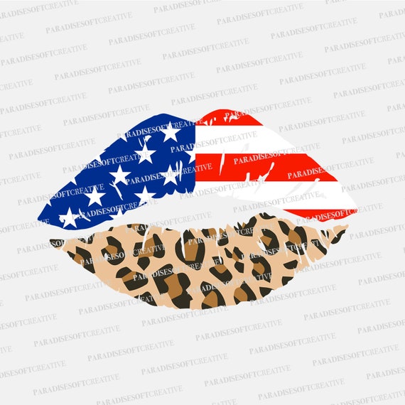 Download Patriotic Lips Svg American Flag Lips Svg Cheetah Lips Svg Etsy