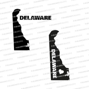 Delaware SVG, Delaware Shape State, Delaware Silhouette, Delaware State, Delaware Cricut, USA State svg, state of Delaware svg, template