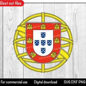 Portugal SVG, Portuguese SVG, Portugal Coat of arms DXF, Portuguese shield svg, Portuguese Coat of arms svg, Cut file Cricut Silhouette png