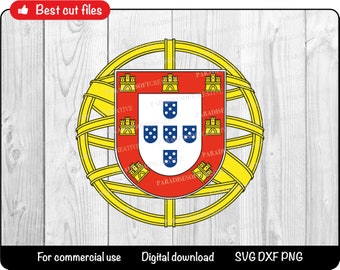 Portugal SVG, Portuguese SVG, Portugal Coat of arms DXF, Portuguese shield svg, Portuguese Coat of arms svg, Cut file Cricut Silhouette png