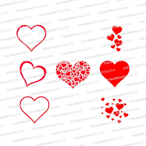 Corazones rojos SVG Corazón SVG San Valentín SVG 14 febrero | Etsy
