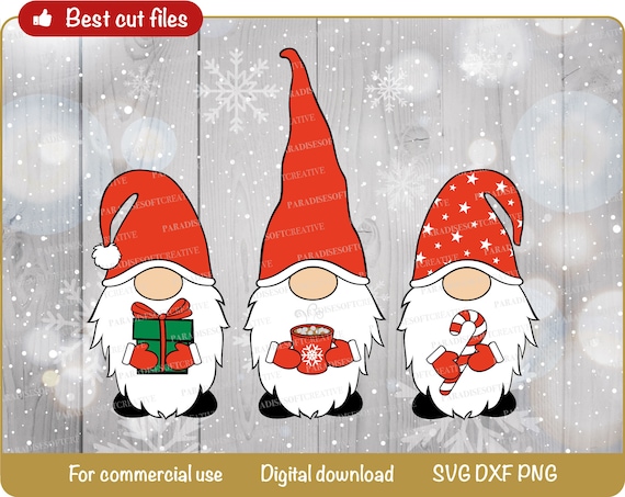3 Gnomos de Navidad svg, Three Christmas Gnomes svg, Navidad gnomos svg, Gnomes svg, Digital Download, Jpeg PNG Archivo Digital, Jpeg PNG