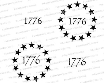13 Stars svg, 13 Stars in circle svg, Betsy Ross svg, 1776 Independence Day svg, 13 star betsy ross union, Digital File